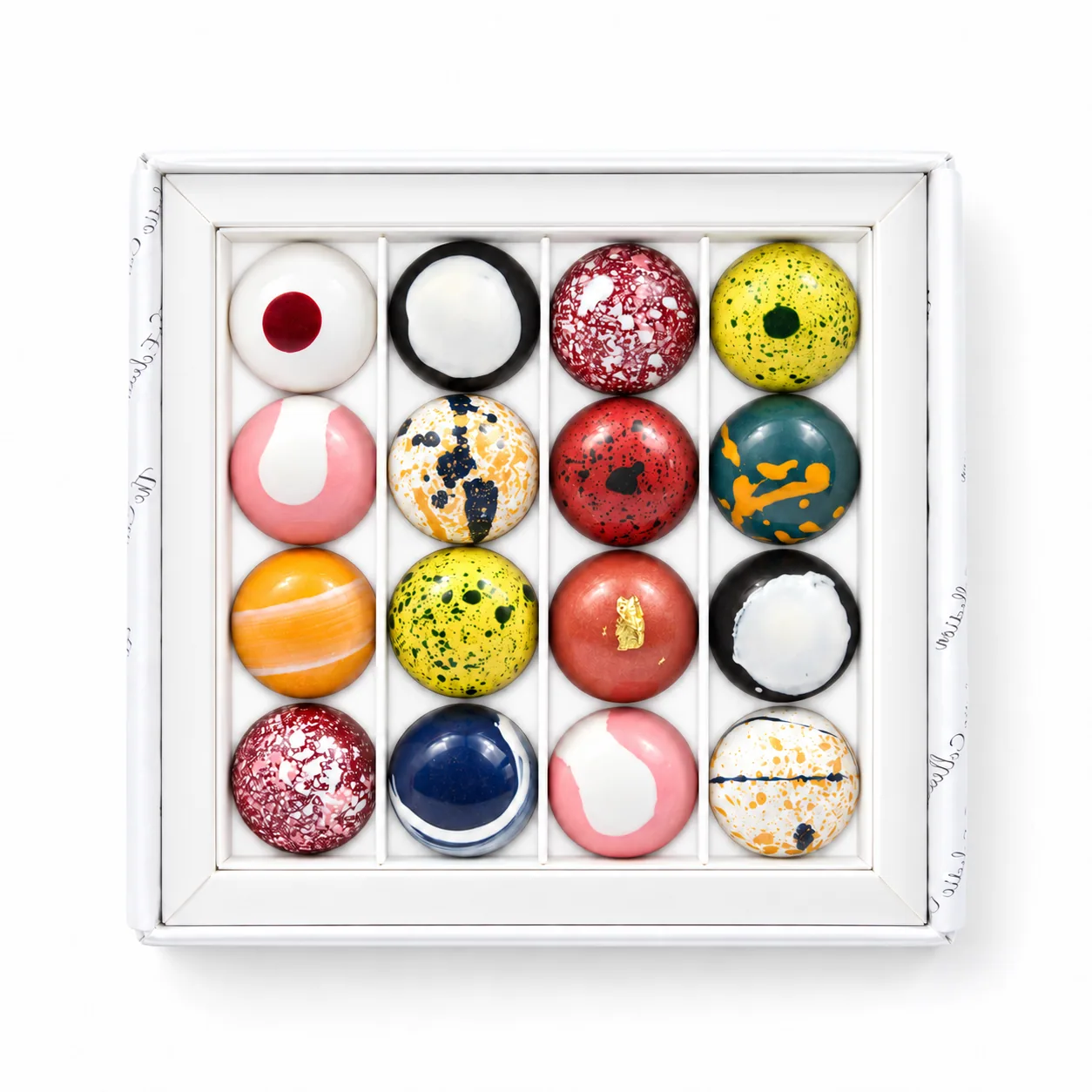 Box of 16 handmade bonbons, Bonbon Boxes