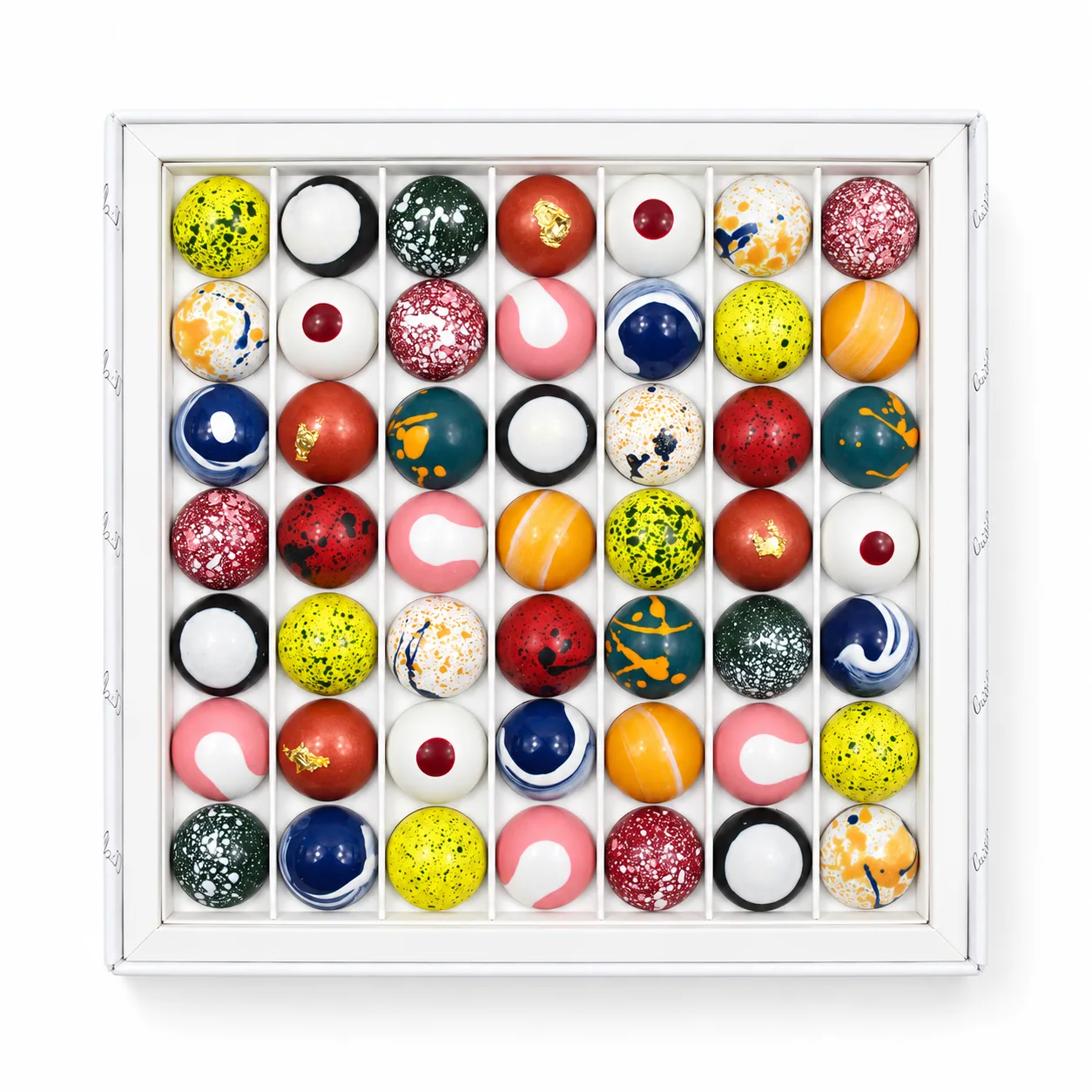 Box of 49 handmade bonbons, Bonbon Boxes
