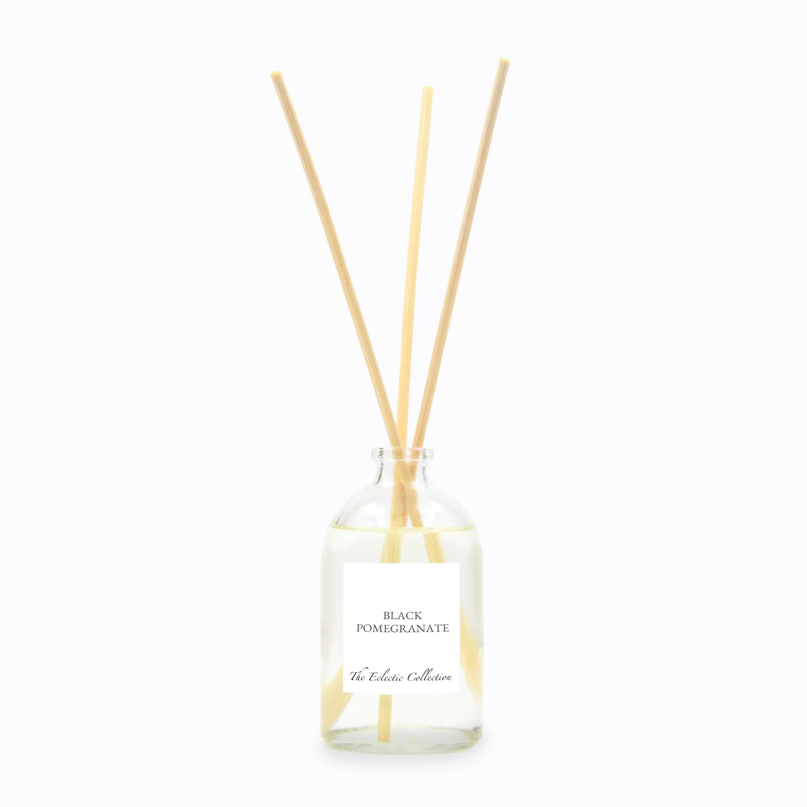 Black Pomegranate, Reed Diffuser, Clear glass
