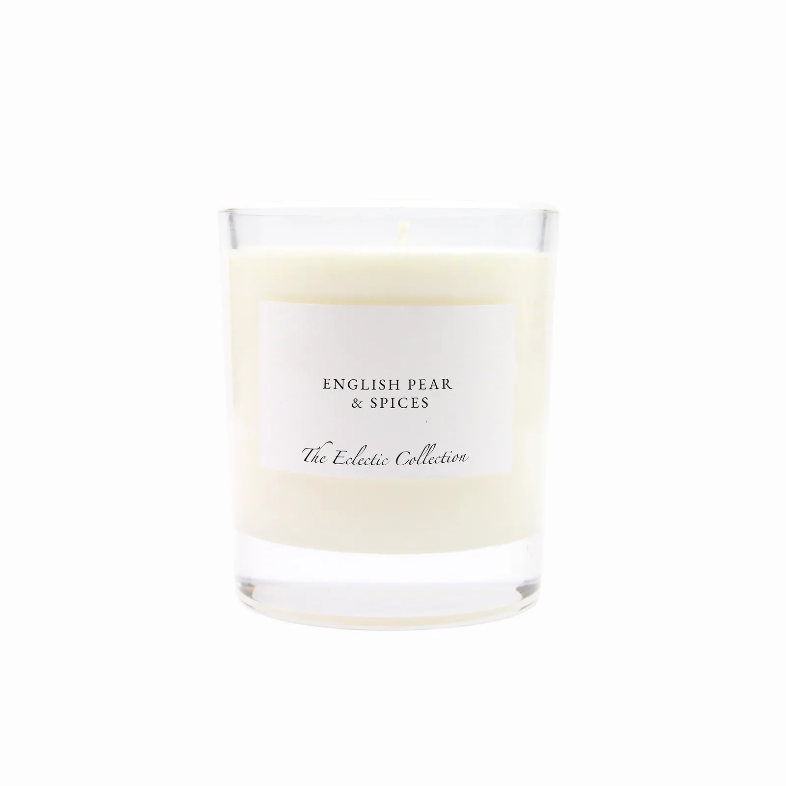 English Pear & Spices, Medium Candle, Clear Glass