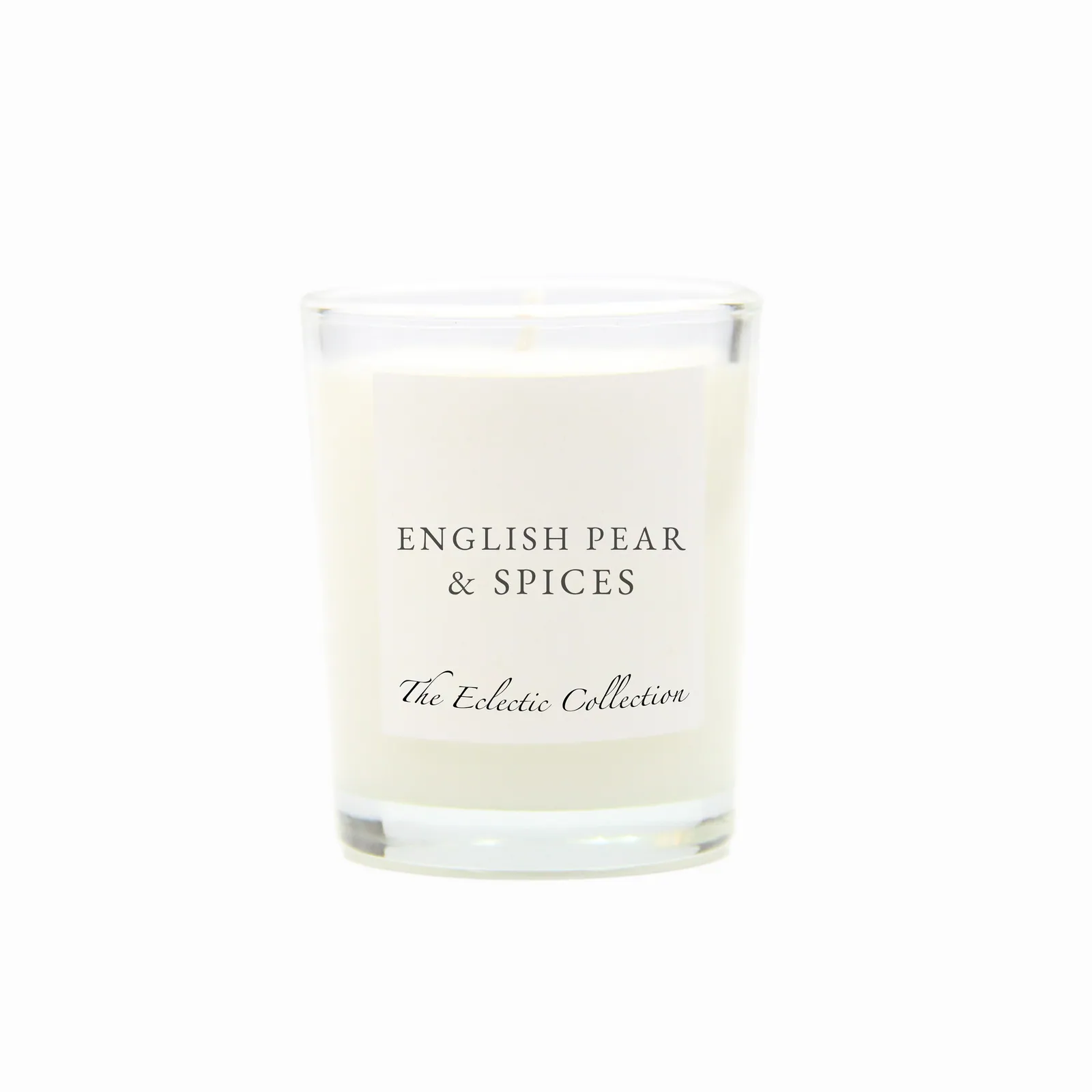 English Pear & Spices, Small Candle, Clear Glass