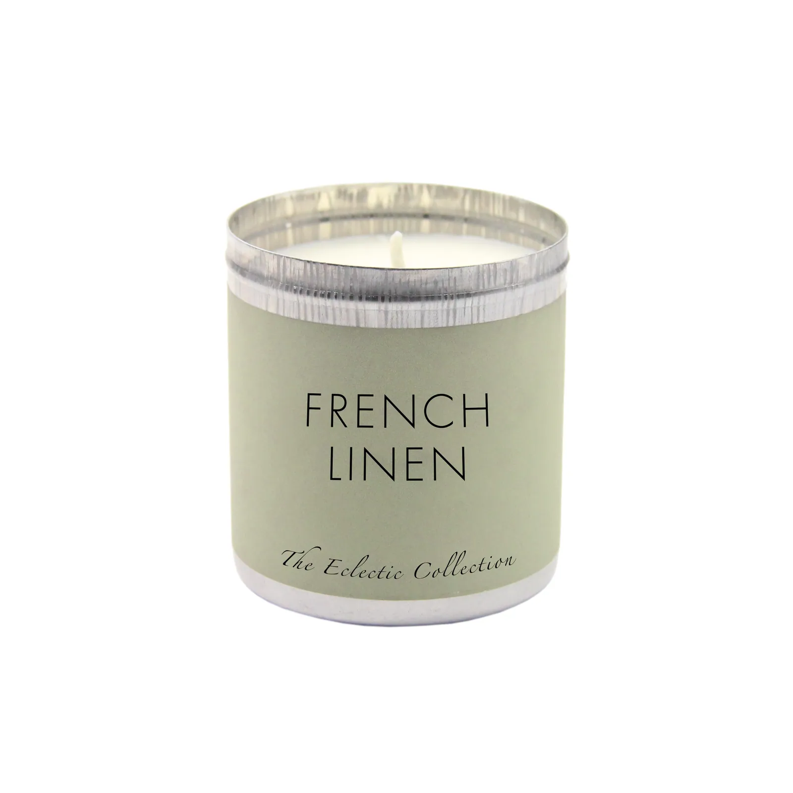 French Linen, Aluminium Tin Candle