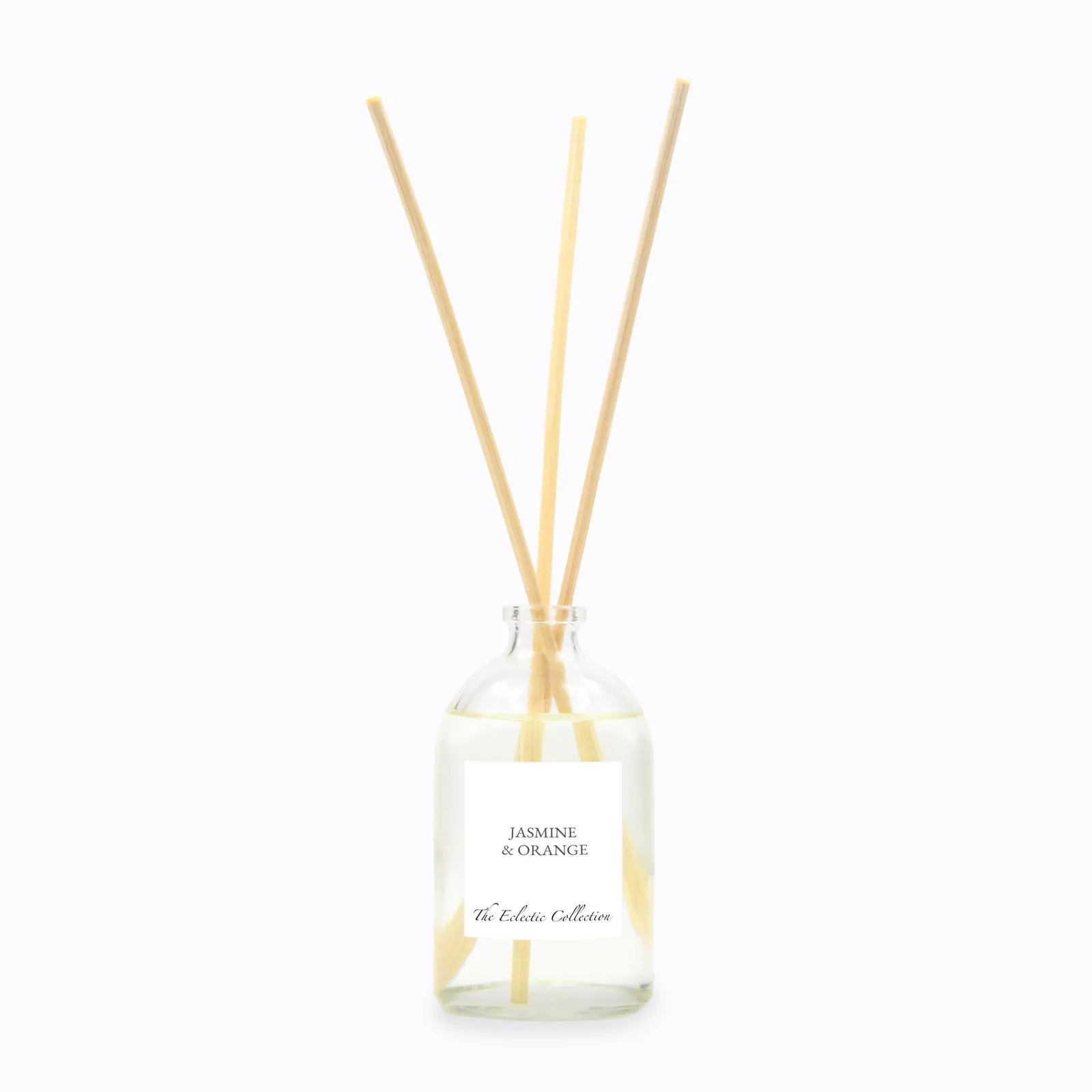 Jasmine & Orange, Reed Diffuser, Clear glass