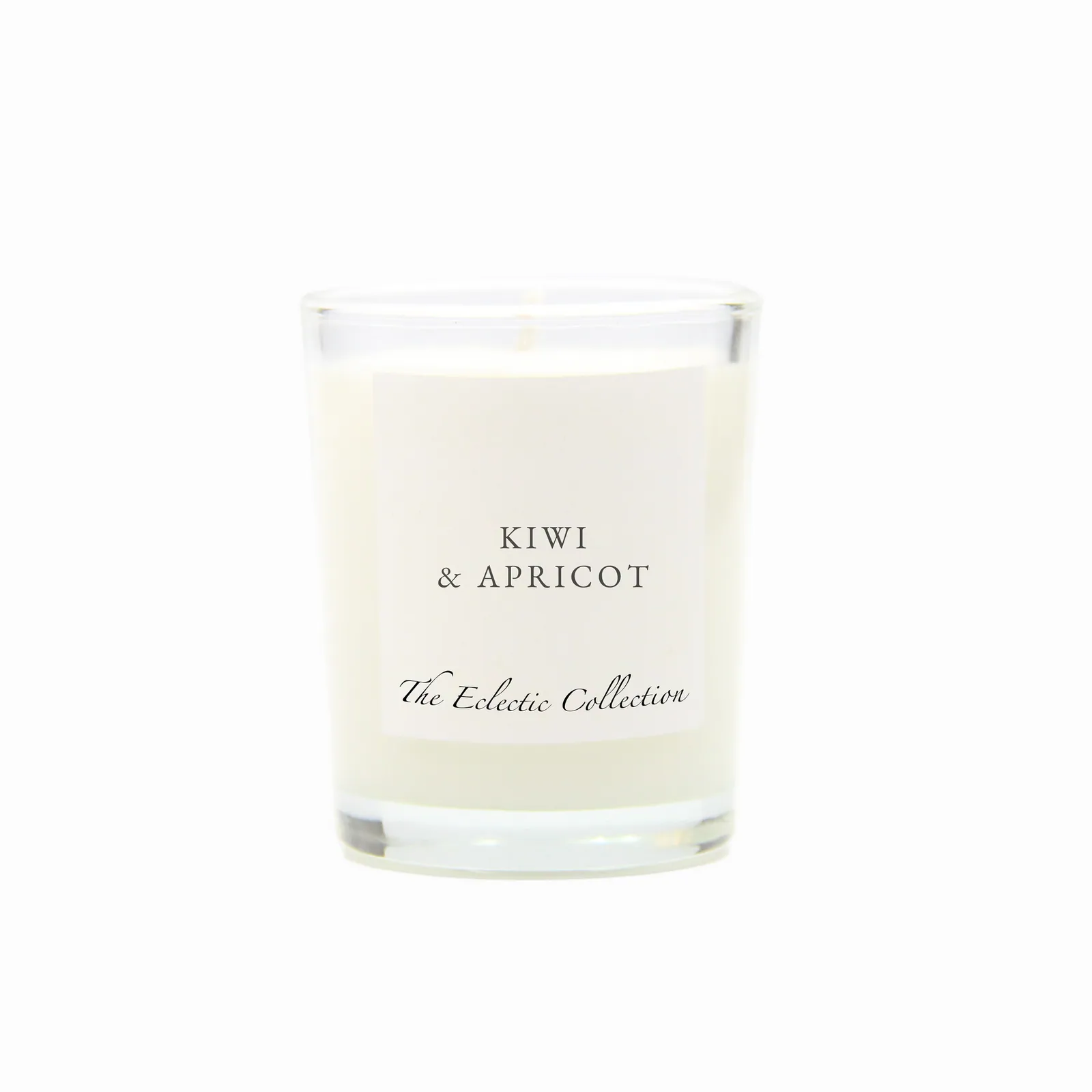 Kiwi & Apricot, Small Candle, Clear Glass