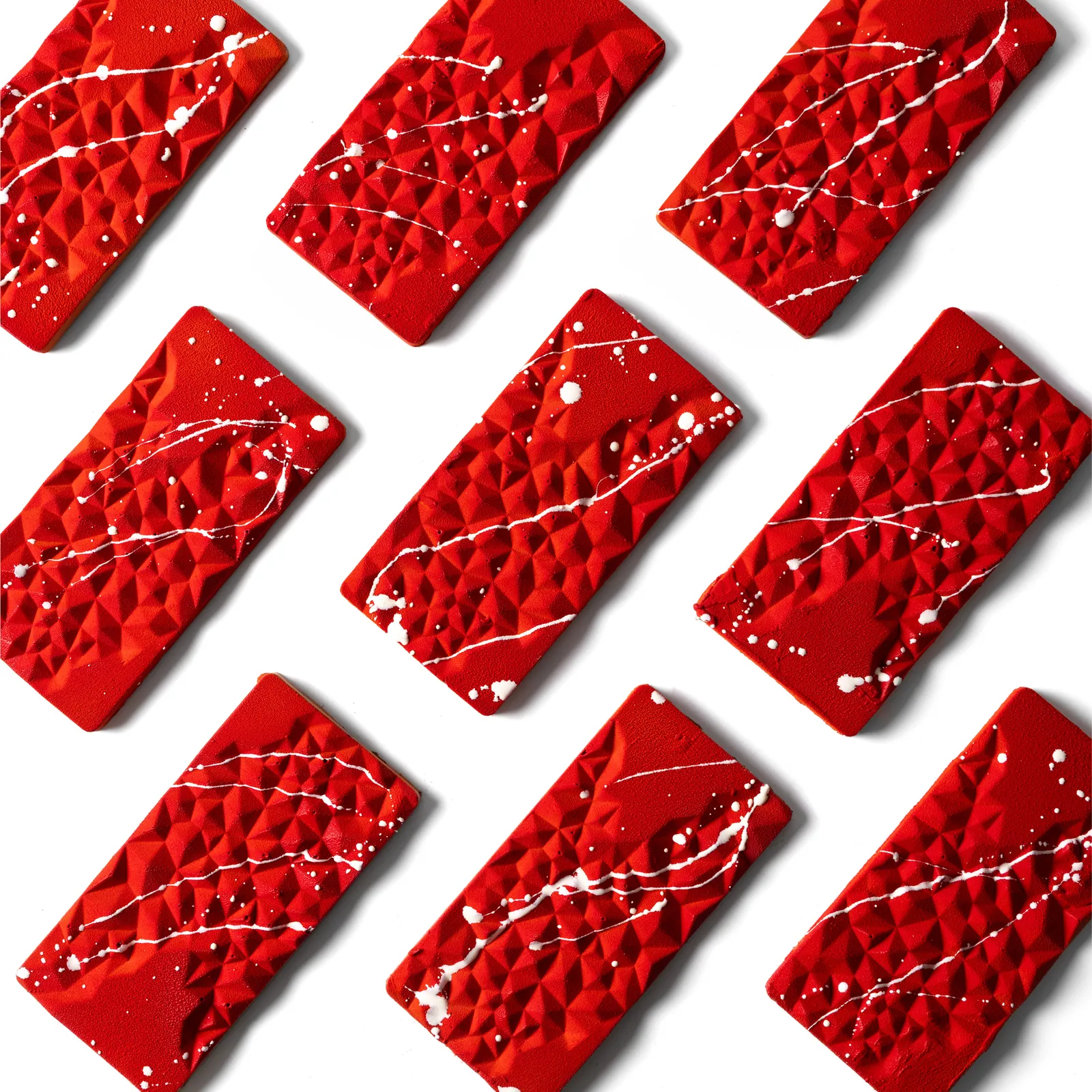 Liquid Raspberry Handmade & Hand Painted Filled Chocolate Bar, view 3