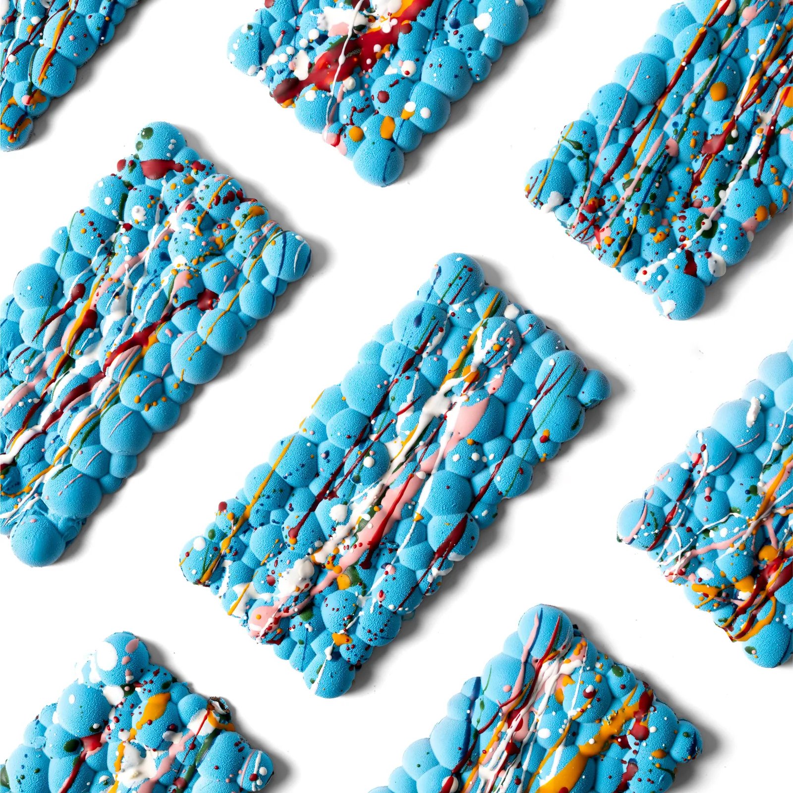 Popping Candy & Almond Praline Handmade & Hand Painted Filled Chocolate Bar, view 3