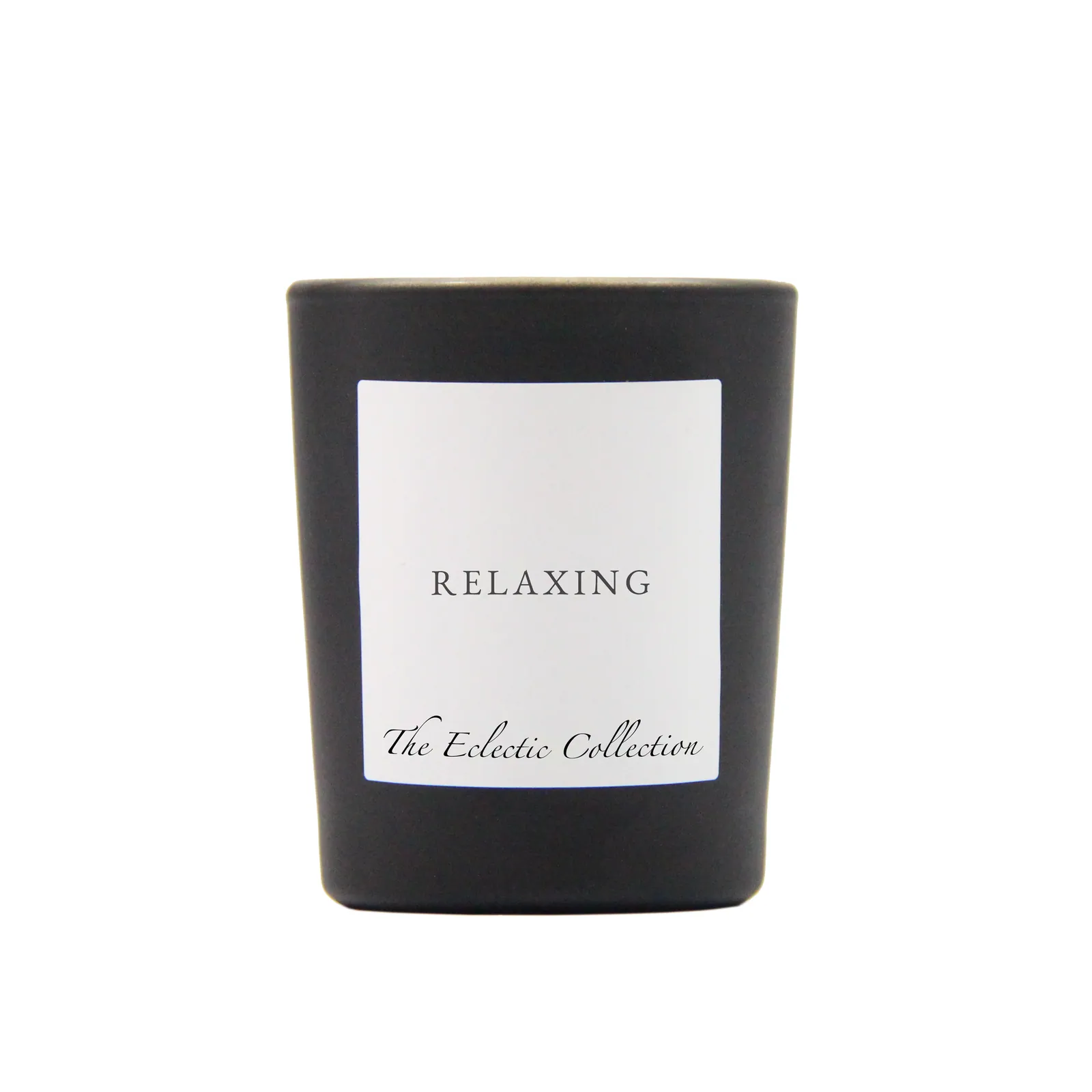 Relaxing, Small Candle, Black Glass
