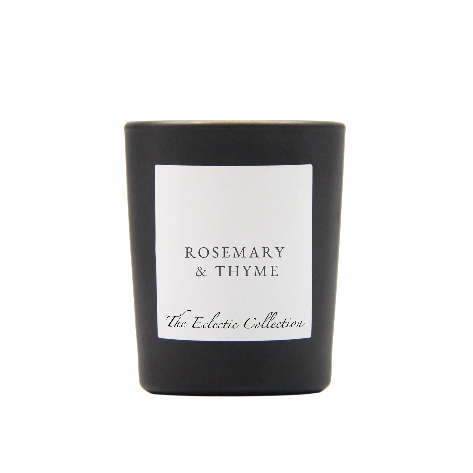 Rosemary & Thyme, Small Candle, Black Glass