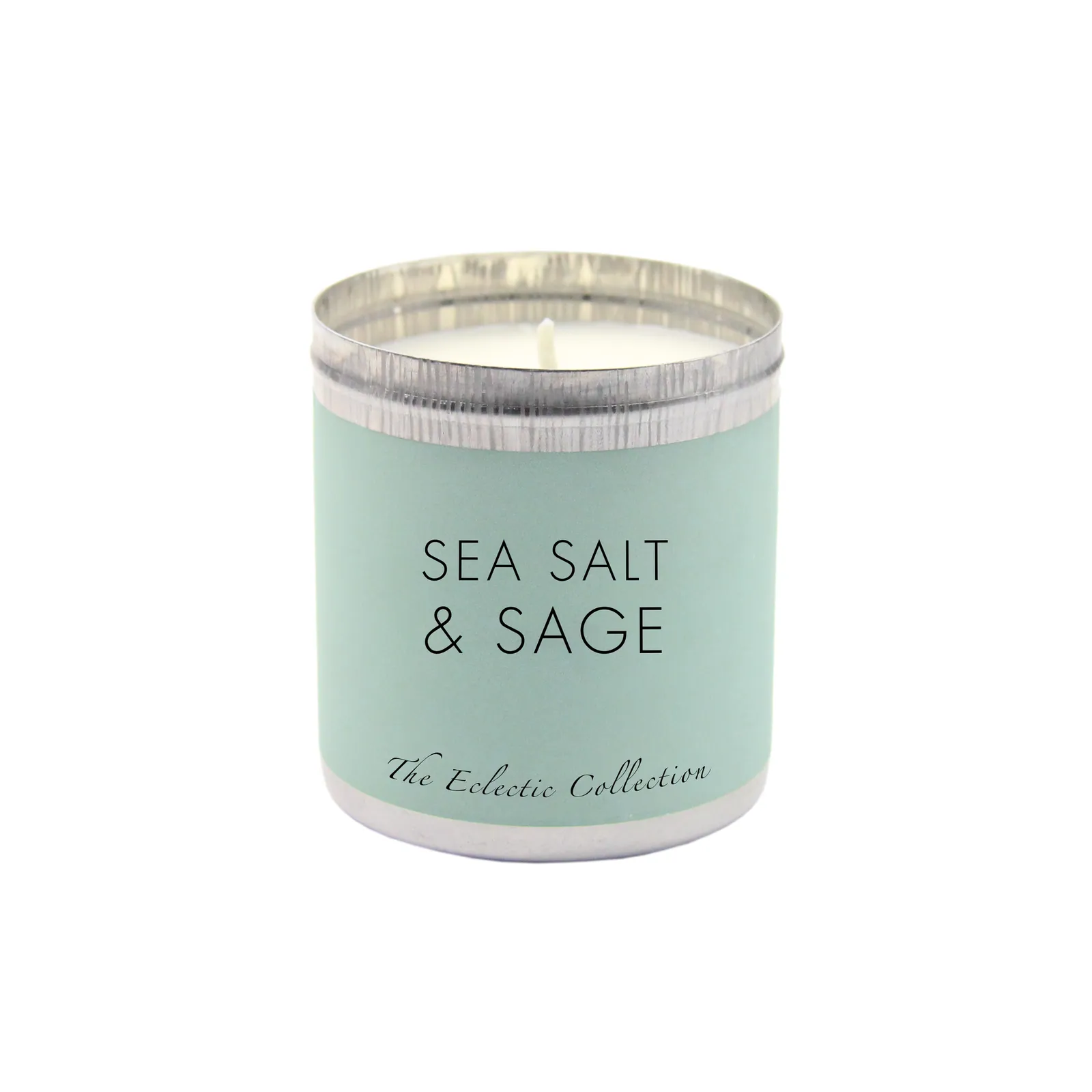Sea Salt & Sage, Aluminium Tin Candle