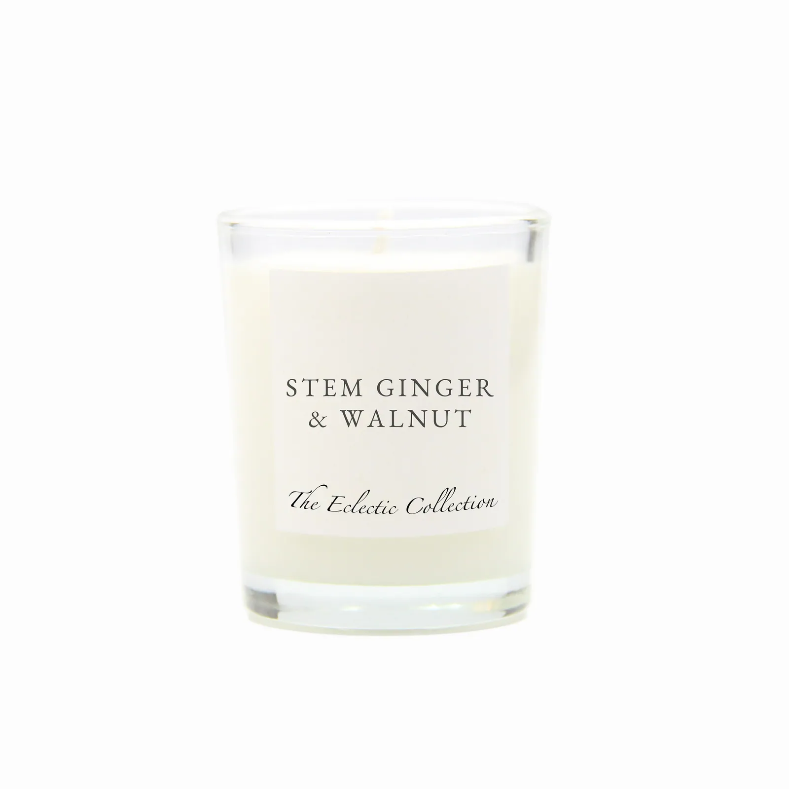 Stem Ginger & Walnut, Small Candle, Clear Glass