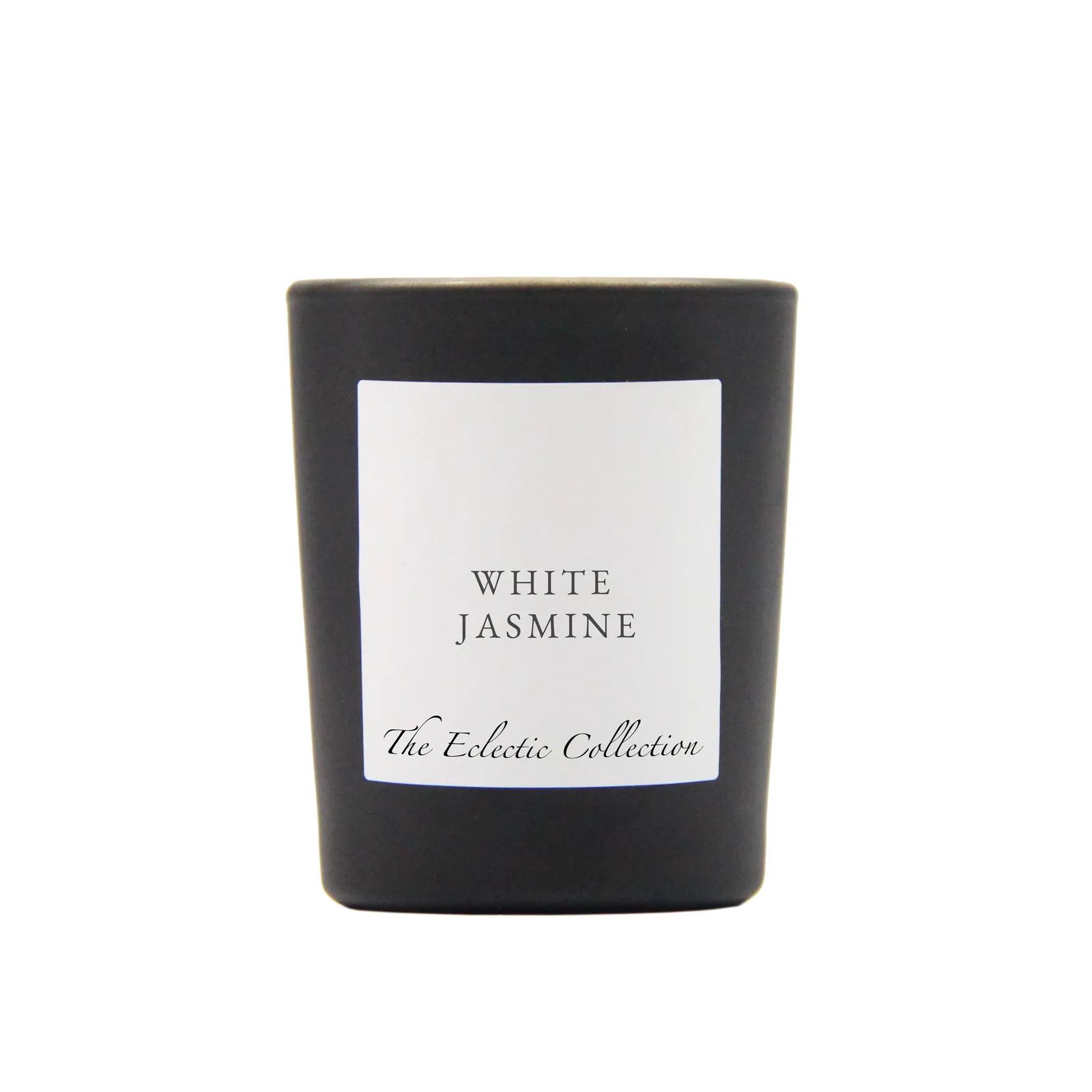 White Jasmine, Small Candle, Black Glass